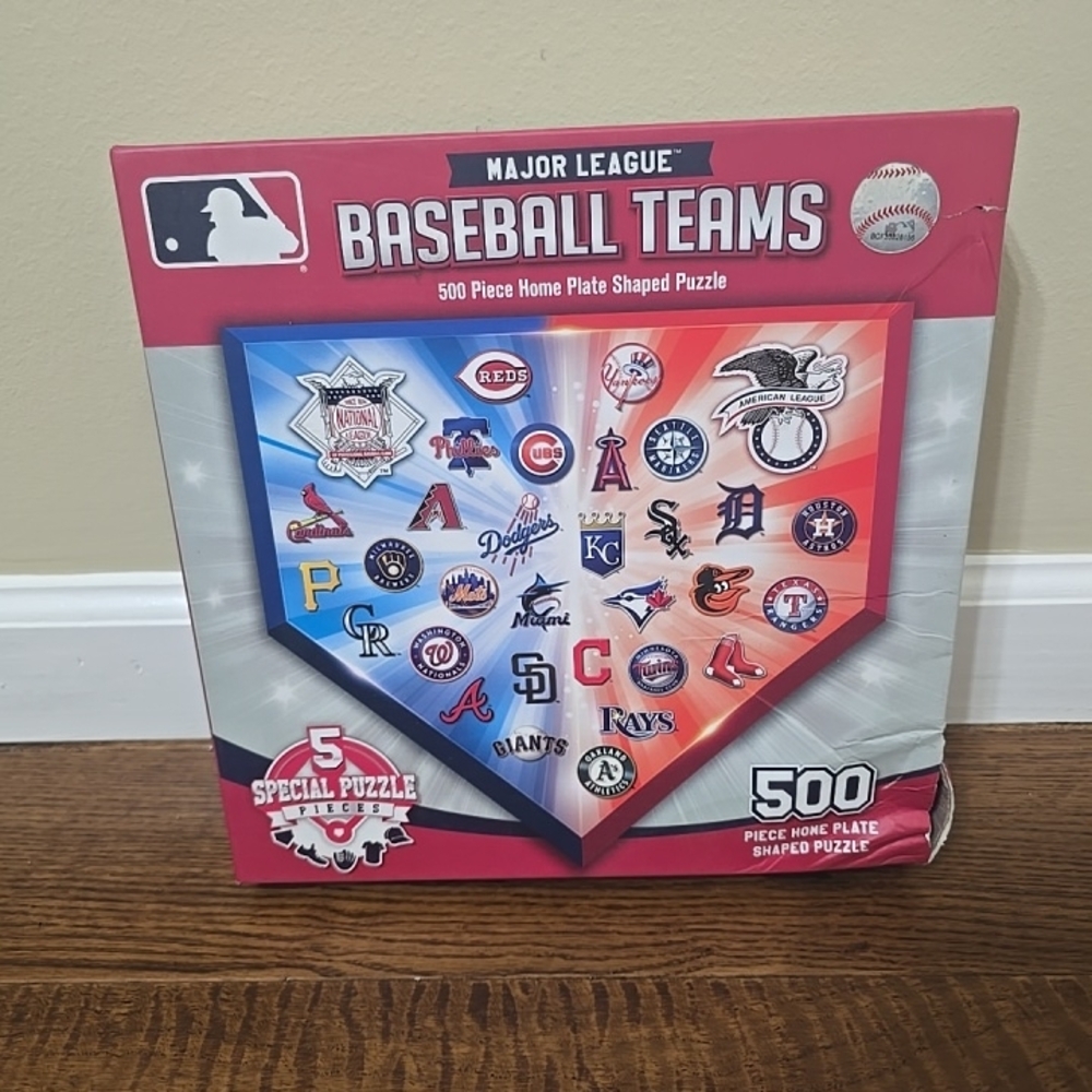 MASTERPIECES MLB 30 BASEBALL TEAM LOGOS 500 Pc SEALED PUZZLE #1010 from 2018 NIB